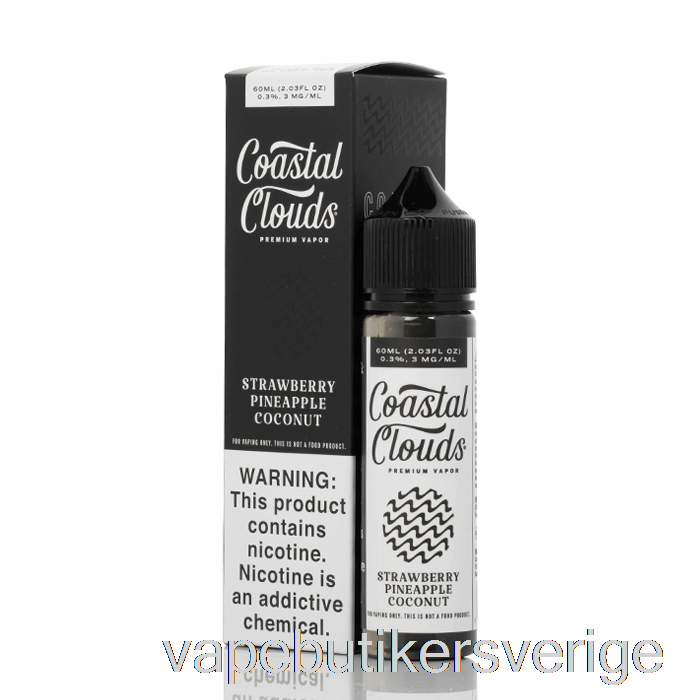 Vape Sverige Jordgubbsananas Kokosnöt - Coastal Clouds Co. - 60ml 3mg